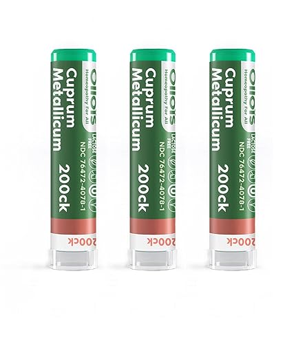 OLLOIS Cuprum Metallicum 200ck Organic, Lactose-Free, Vegan, Homeopathic Medicine, 80 Pellets (Pack of 3)