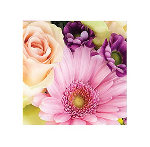 Premium Collection by Jean 20 Stück Servietten Frühling Pink Lady Rose Cover