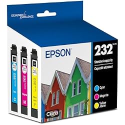 1 of Epson 232 Claria Ink Standard Capacity Color Combo Pack (T232520-S) Works with Workforce WF-2930, 2950 and Expression XP-4200, 4205