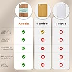 Petites planches de coupe en bois d'Acacia pour la cuisine non toxique, planche à découper en bois réversible avec rainure de jus, planche de coupe de bois pour la viande, les légumes et les fruits 25.5 × 18 cm