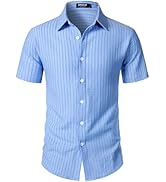 JEMITOP Men's Knit Shirt Summer Casual Short Sleeve Button Down Shirt for Beach Vacation
