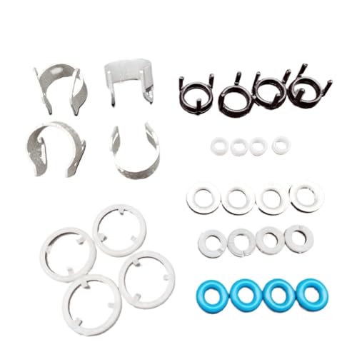 Inyector de Gasolina 06H998907A 06J998907B 06J998907D 4 juntas tóricas para inyector de combustible. Compatible con Audi, VW, Jetta, Golf y Tiguan. Boquillas de inyección de combustible