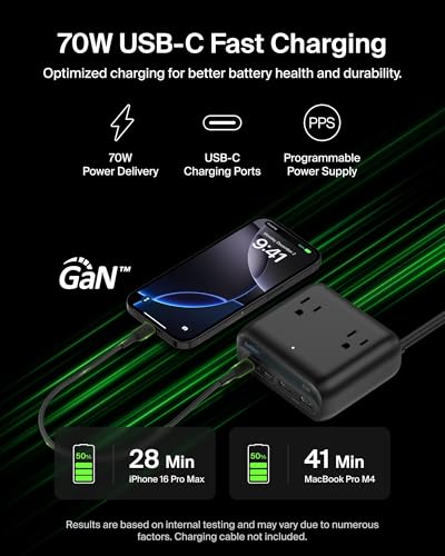 Belkin 70W GaN 7-in-1 Charging Station with AC Outlets — view 3