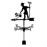 WCEECE Wetterhahn, wetterfahne für Garten Dach Metall Weathervane mit Dachhalterdachgarten...