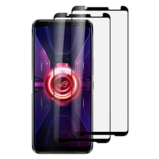 Foluu [2-pack] Asus ROG telefon 3 skärmskydd, härdat glas [Fullt lim] [Full täckning] [bubbelfri] [Anti-rep] HD klar hög responsiv för Asus ROG Phone 3 2020 utgåva
