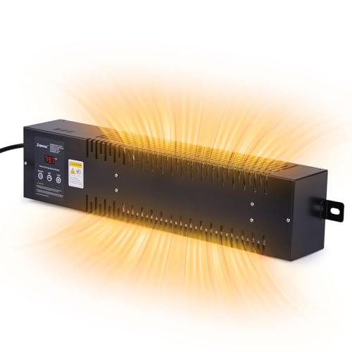 Zuomeng Utility Heater with Built-In Thermostat 600W Electric Pump House Heater 120V Convection Design with Fan Freeze Protection for Pump Houses Utility Room Heater Storage & Workspaces