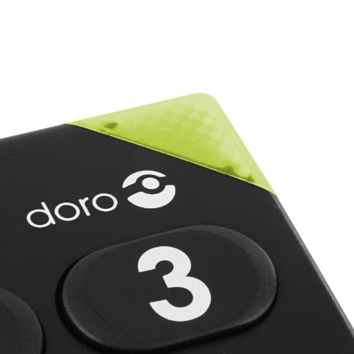 Doro PhoneEasy 311c Seniorentelefon, Schnurgebundenes Großtastentelefon mit optischer Anrufsignalisierung, Direktwahltasten, Hörgerätekompatibel, lauter Rufton, schwarz