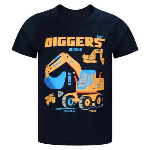 Image of DEEKEY Toddler Boys Shirts Short-Sleeve Little Kids t Shirts Boys' Tops, Tees & Shirts Graphic TEE Age for 2-7 Years 4-Pack
