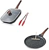 Gotoll Crêpe pan, 28 cm, pannenkoekenpan, inductie met afneembare handgreep, gegoten aluminium coating, palathampan, pannenkoekenpan, BPA-vrij, zwart Gotoll Crêpe pan, 28 cm, pannenkoekenpan, inductie met afneembare handgreep, gegoten aluminium coating, palathampan, pannenkoekenpan, BPA-vrij, zwart