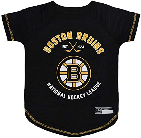NHL Boston Bruins Tee Shirt for Dogs & Cats, Small. - are You a Hockey Fan? Let Your Pet be an NHL Fan Too!