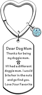 JMIMO Dog Mum Gifts Keyring for Women Mother's Day Gift Dog Mum Birthday Gift Dog Lovers Gift Funny Dog Owner Gift for Dog Mum Mummy Christmas Present