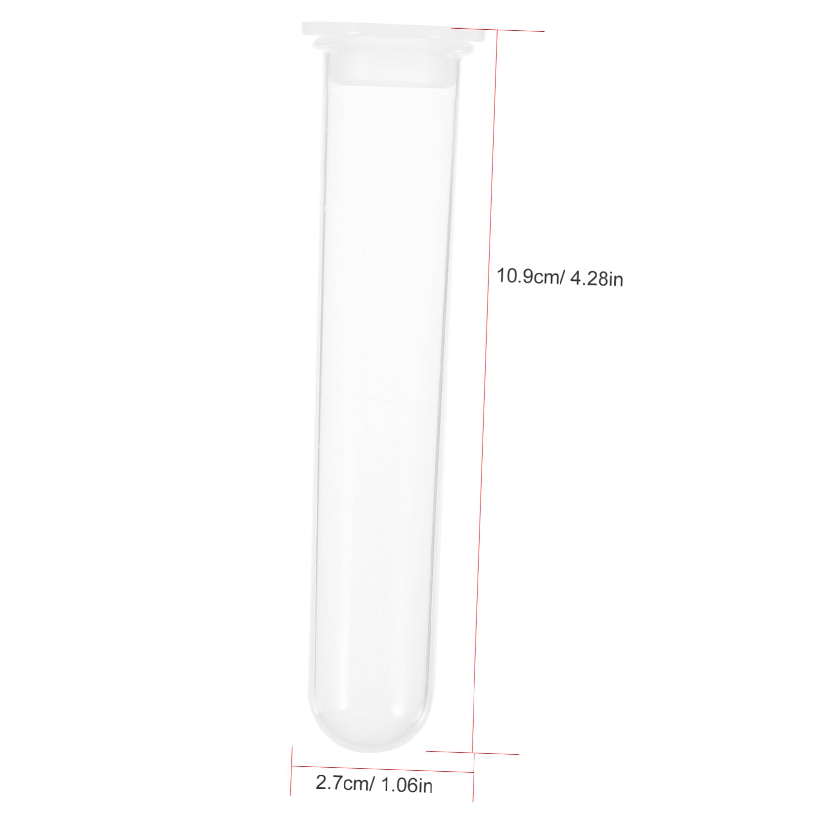 HOMOCONO 100 Pcs 20ml Lab Centrifuge Tubes Caps Bottomed Centrifuge Tubes for Laboratory Experiments