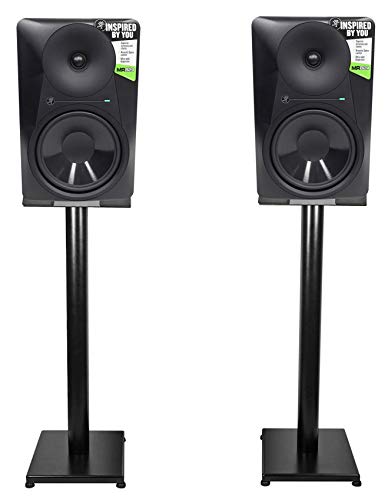 Audiosavings Bundle: (2) MR824 8 85W Powered Studio Monitors Bundle with (1) Pair Rockville RS29B 29