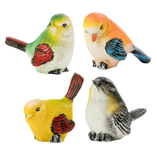 ANGORA Bird Decorations - Bird Statue Home Decor - Decorative Birds for Home Decor - Cute Bird Garden Decor - Bird Figurine - Garden Decorative Birds - Bird Decor by Brelle