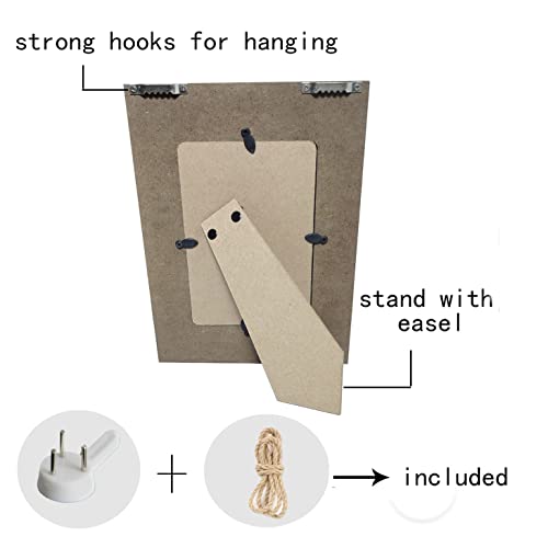 Simelecor 4X6 Wood Picture Frames White For Love With Heart-Table Top And Wall Mounting Photo Frames Distressed For Wedding #TOP3