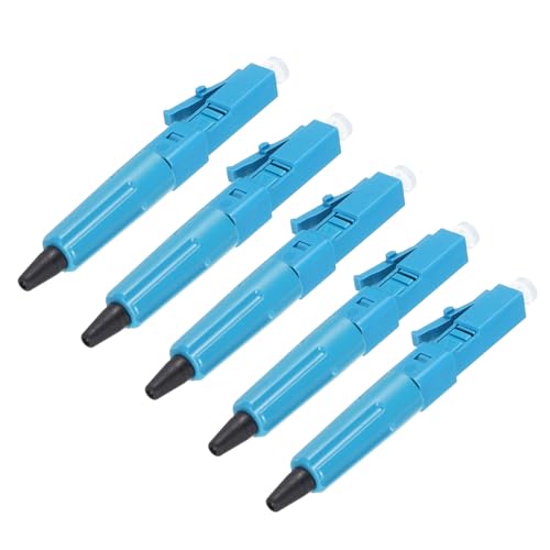 MECCANIXITY - MECCANIXITY LC UPC Fiber Optic Quick Connector, Single Mode Fiber Cable Quick Connector LC Fast Connectors Adapter for CATV Network, Pack of 5