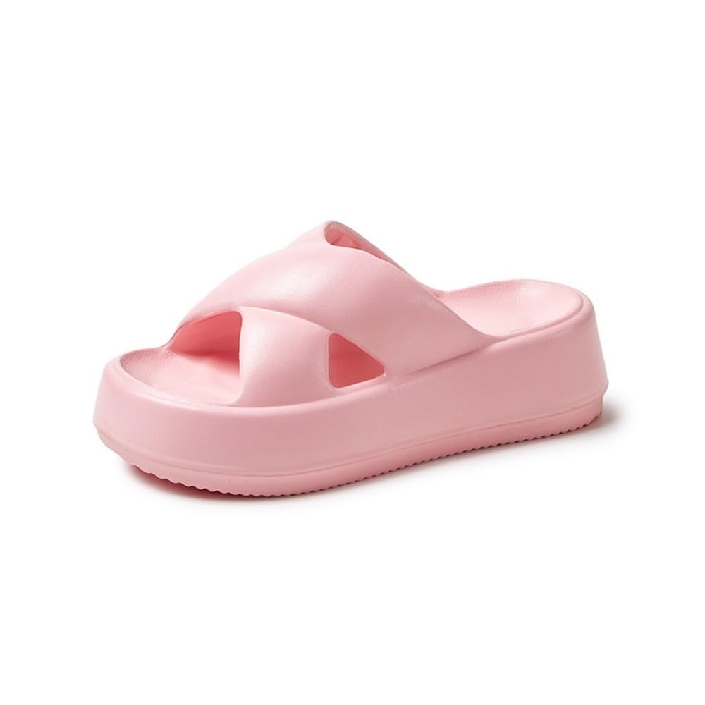 Chaussures de douche roses en taille 36 avec semelle épaisse pour femme