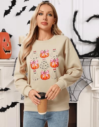 Womens USA Sweatshirt, Long Sleeve Crewneck Pullover with American Flag & Stripes Star Print - Casual Top