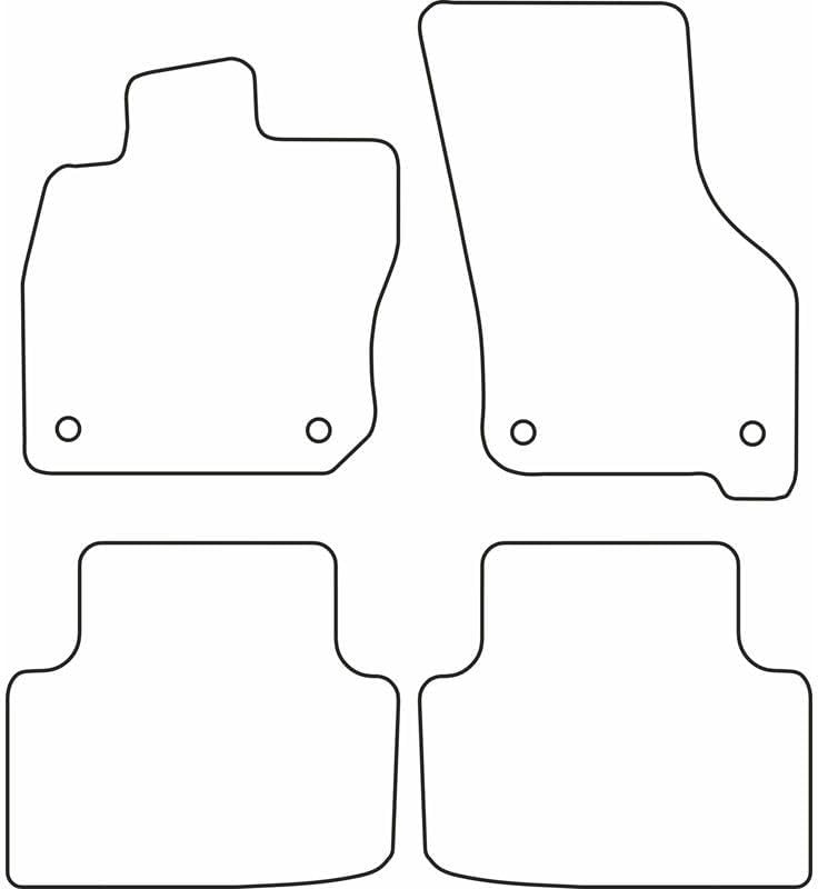 AUTO-STYLE AutoStyle Set car mats compatible with Volkswagen Golf VIII eTSi Variant 2020-