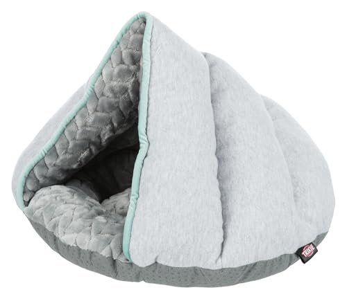 TRIXIE 38254 Junior Höhle, rund, 45 × 30 × 40 cm, hellgrau/mint