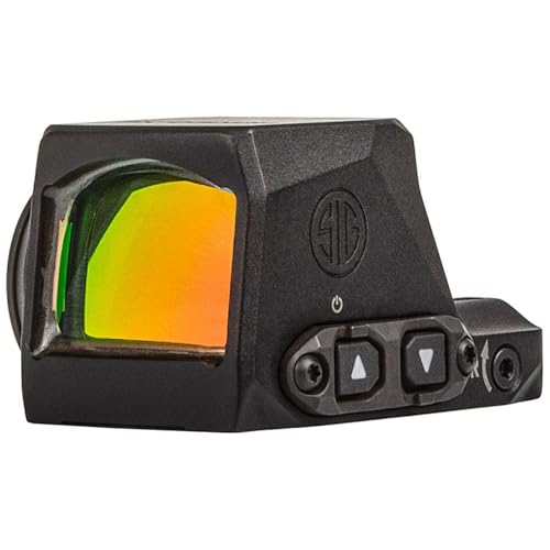 SIG SAUER Romeo-X Compact Pistol-Mounted Reflex Sight | Rugged Durable Aluminum Lightweight Waterproof MOTAC Open Sight with 15 Illumination Settings, Black, 3 MOA Green Dot