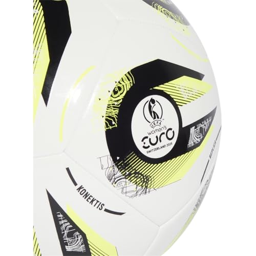 adidas Unisex Womens Euros 2025 Club Official Football, White/Pantone/Pantone/Lucid Lemon, 5