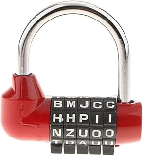 FCOVIRLEN Candados de combinación, candados para Maletas Candado Escolar con combinación de dígitos codificados y 5 Letras for Maletas y Equipaje - Candados Rojos(Parent,Red)