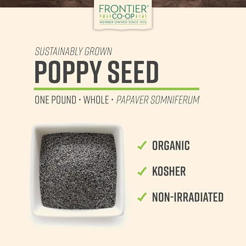 Frontier Co-op Organic Whole Poppy Seed - Poppy Seeds for Baking, Salad Dressing, Cooking - Kosher | 16 Ounce (Pack of 1) - Image 2