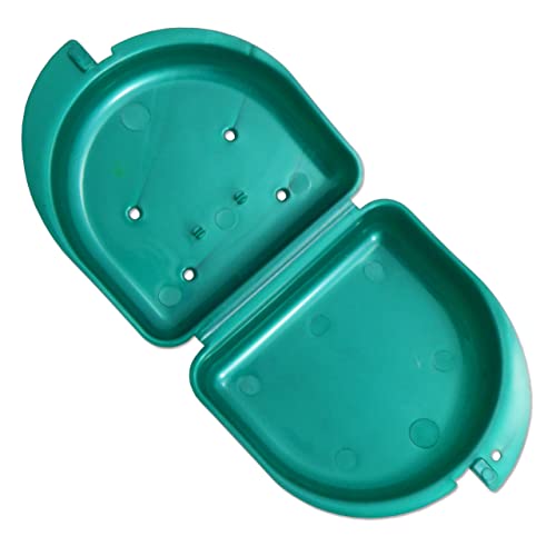 2 x Mundschutz-Box, für Ortho Retainers, Sport-Zahnersatz, Zahnersatz und mehr (lila und grün)