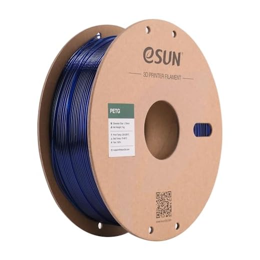 eSUN PETG Filament Translucent Blue, 3D Printing Filament 1kg Spool(2.2lbs), 3D Filament 1.75mm Dimensional Accuracy +/- 0.03mm, Fit Most FDM Printers