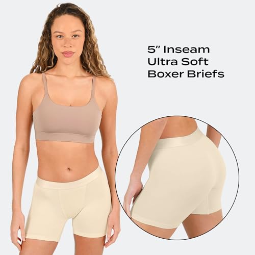 Image of Woxer Boxer Shorts for Women - 5 inch Baller Boy Shorts Underwear, Soft Modal, Chafe Free - Breathable & Moisture-Wicking