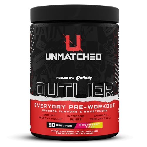 Unmatched Outlier Everyday Pre Workout Powder Raspberry Yuzu