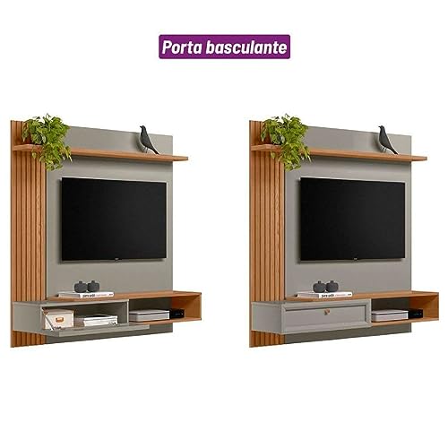 Painel Home para TVaté 55 polegadas Alvorada Amendoa/Titanio Linea Brasil