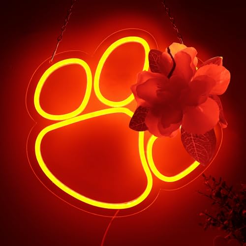 Image of Balanar University Neon Sign for Wall Decor , LED Dimmable University Football Team Neon Light, College Team Logo Neon Light for Man Cave Dormitory Bar Club Birthday Party Garage Decoration12.2*12.7In