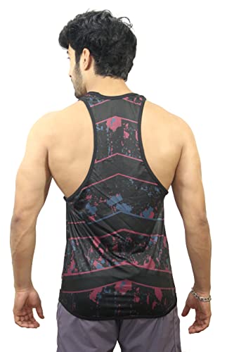 Image of AKIBA Mens Printed Fitness Workout Stringers Gym Stylish Vests