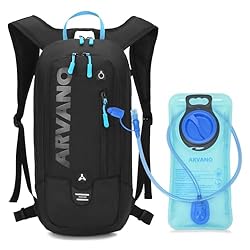 Arvano 6L Mini Mochila Bicicleta Montaña Impermeab...: ★.Totalmente práctico: Múltiples almacenamiento de bolsillo y la organización, hay una cabina de maestro espacioso con una vejiga incorporada de 2L reemplazable que le permiten llevar su agua convenientemente. Otro número de bolsillos internos son te...