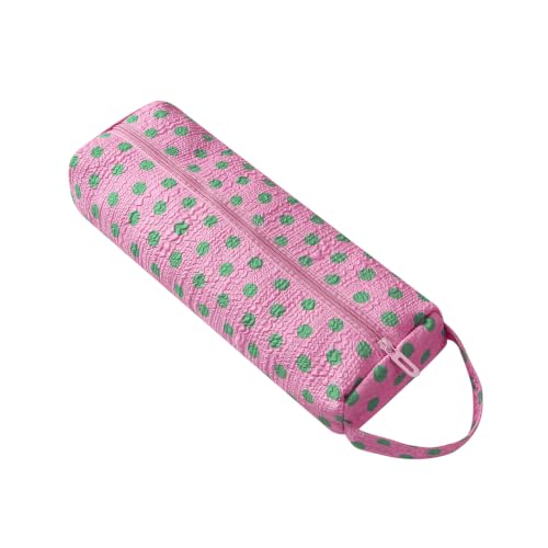Image of RSRSLEII Polka Dot Hair Tools Travel Bag,Hair Styling Accessories Storage Case for Shark FlexStyle,Dyson Airwrap Hair Dryer,Curling Iron,Straightener,Revlon Hair Tools,Portable&Foldable(22Pink&Green)