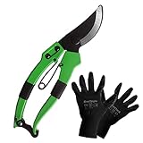PACK COMPLETO: Tijeras podar 18cm para realizar cualquier trabajo de poda , adecuadas para podar ramas y plantas en el jardin. Incluyen guantes trabajo de nitrilo y poliester, ideales para jardineria, que protegen tus manos en el trabajo.