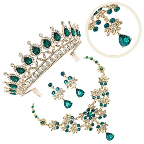 Tiara de novia y pendientes Hemobllo conjunto para regalo de bodas 7