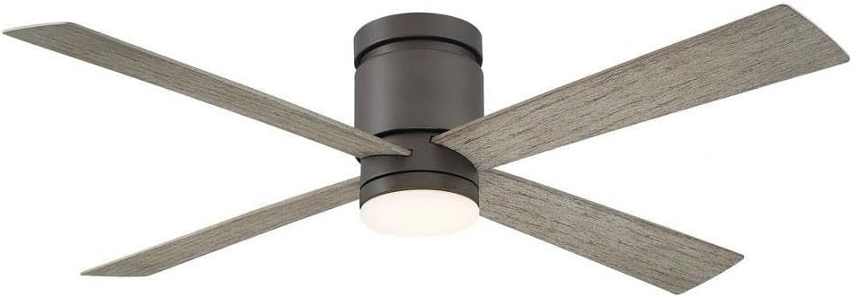 Fanimation Kwartet 4 Blade Ceiling Fan 52 Inches Wide with Brushed Nickel Finish and Brushed Nickel Blades