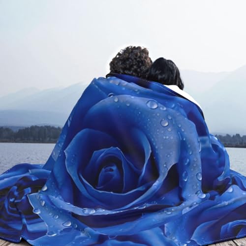 Couverture microfibre toutes saisons rose bleue pour maison et voyage