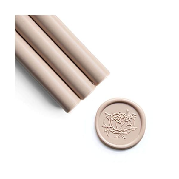 Uniqooo - Varillas de cera para sellar pistola de pegamento para sello de cera, color gris topo, tono neutural terroso…