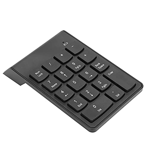 Number Pad, Mini Digital Keyboard USB 2.4GHz 18 Key Financial Accounting Keypad Number Pad for Laptop Numeric Keypads for PCDesktop (Black)