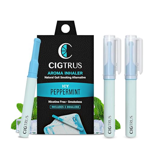 Cigtrus Smokeless Air Inhaler - Tobacco-Free, Nicotine-Free, & Non-Electric | Oral Fixation Relief Aid | Habit Replacing Breathing Stick | (Blue)