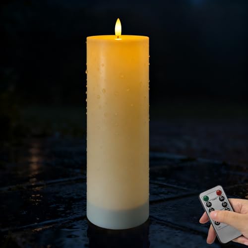 Dixmas Candele LED da Giardino, Antiacqua IP44, in Plastica ABS ed HIPS, con Lunga Autonomia, Ideale per Illuminazione Esterna