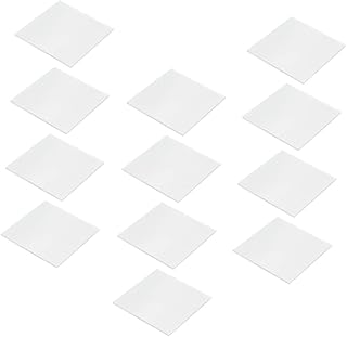 Baluue Frosted Glass Sheets 12pcs Glass Sheet Gas Bottle Sheet Safe Nice Good Light Sealing Sheet Labs Sheet Cylinder Sheet for Bottle Clear Acrylic Sheet