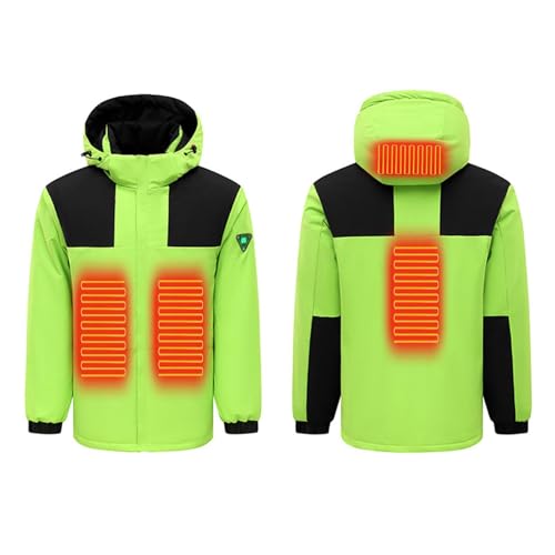 Heated Waterproof Windproof Hooded Jacket for Men & Women