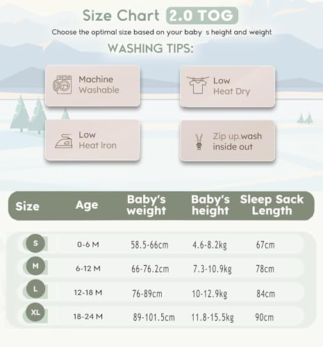 Chilsuessy Baby Schlafsack Super Weich Baby Ganzjahresschlafsack 2.5 Tog Babyschlafsack Neugeborene Winterschlafsack, 2.5 Tog/Grau Giraffe, 84cm/12-18 Monate