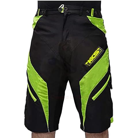 KKS Baggy Padded MTB 2 Piece Shorts Cycling Bicycle Bike MTB Pants Shorts Breathable Loose Fit Cycling Running Clothing (Red, X Large) Cover