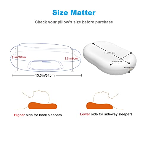 Chfong Cervical Memory Foam Pillow For Pain Relief Sleeping - Ergonomic Cervical Pillow For Neck And Shoulder Pain, Orthopedic Contour Neck Support Bed Pillow For Side, Back, Stomach Sleepers-White #TOP3